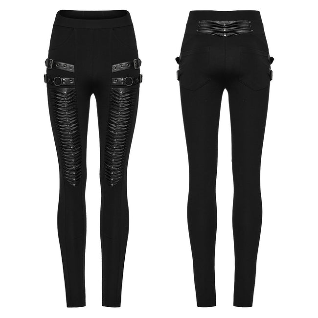Punk 3D pleated leggings