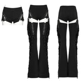 Punk detachable tassel pants