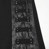 Punk street cracked leather pants