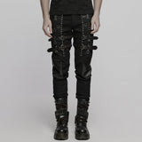 Metal punk stretch pants