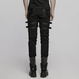 Metal punk stretch pants