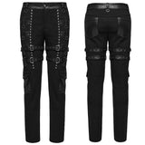 Metal punk stretch pants