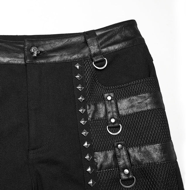 Metal punk stretch pants