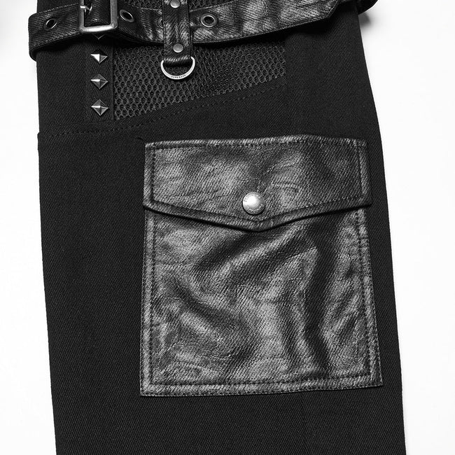 Metal punk stretch pants
