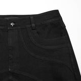 Punk structure tight pants