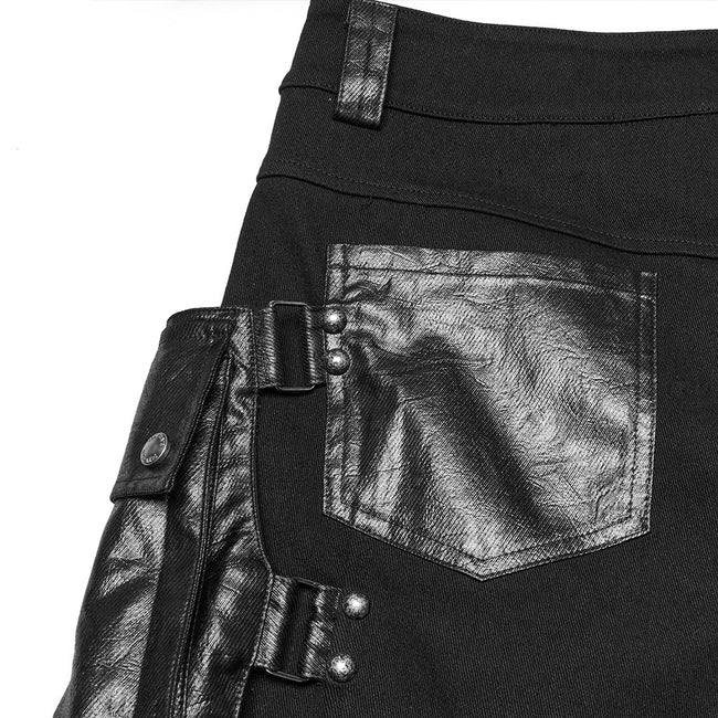 Punk oversized wrinkled shorts