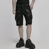 Punk oversized wrinkled shorts