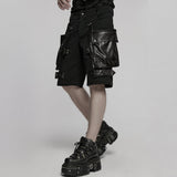 Punk oversized wrinkled shorts