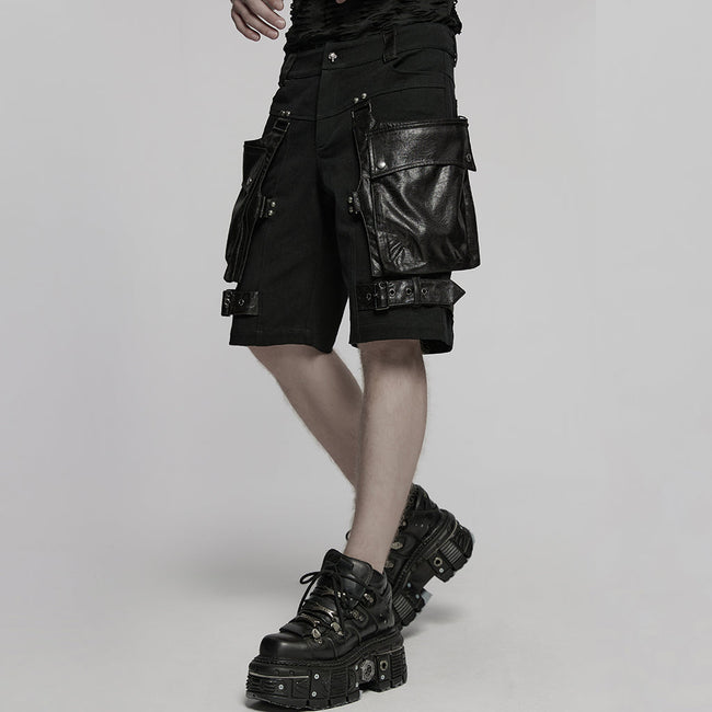 Punk oversized wrinkled shorts