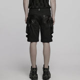 Punk oversized wrinkled shorts