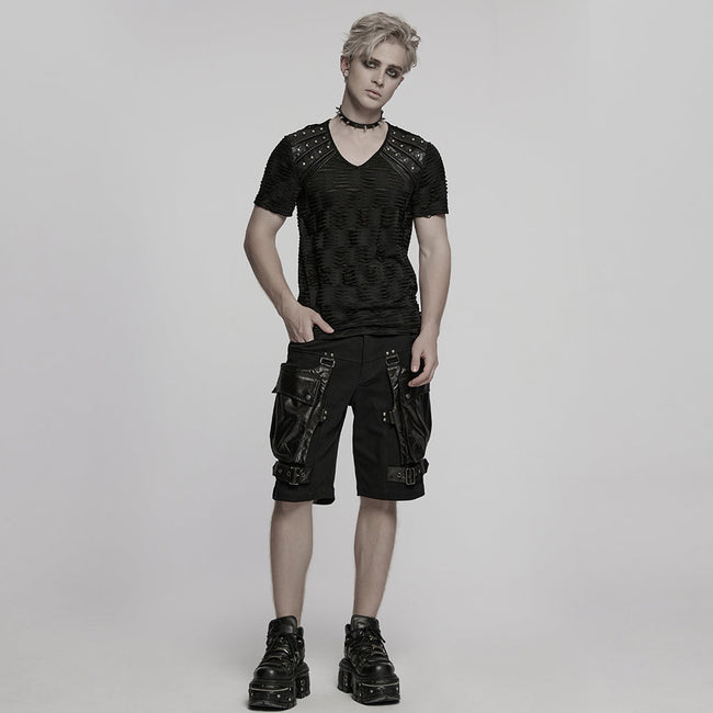 Punk oversized wrinkled shorts