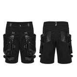 Punk oversized wrinkled shorts