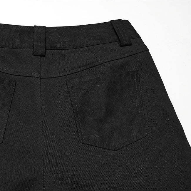 Punk Metallic Straight Pants