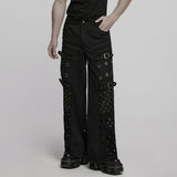 Punk Metallic Straight Pants