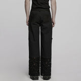 Punk Metallic Straight Pants