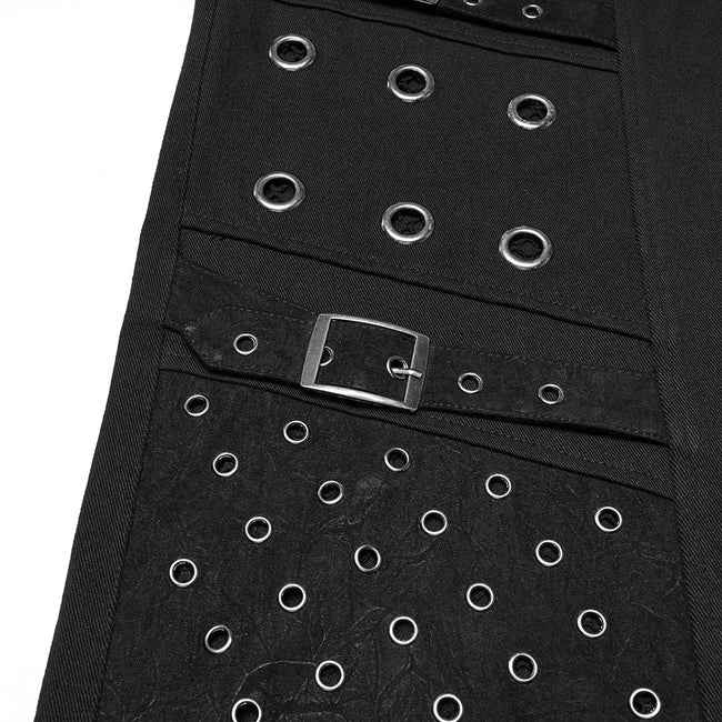 Punk Metallic Straight Pants