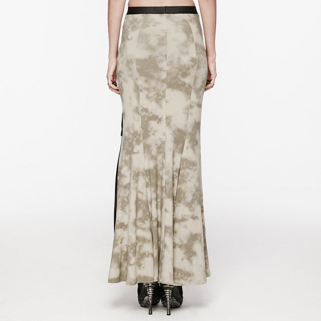 Punk cool drawstring slit skirt