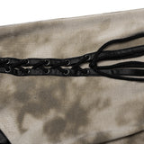 Punk cool drawstring slit skirt