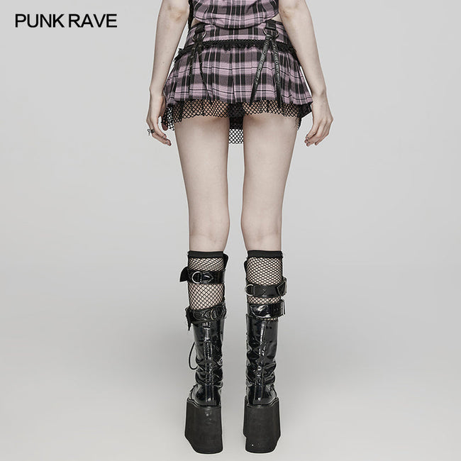 2024 Sweet punk pleated skirt