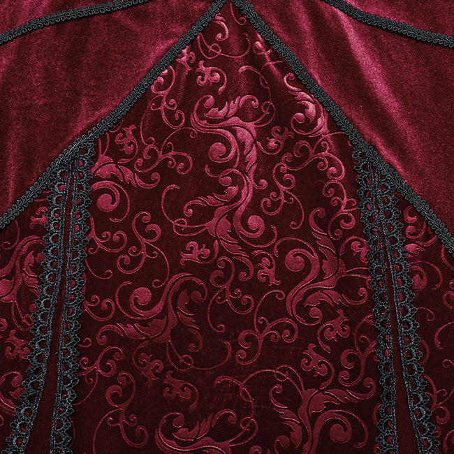 Goth V-neck embossed sexy dress