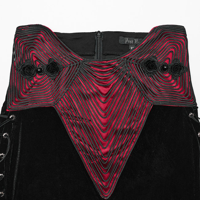 Goth velvet fishtail skirt