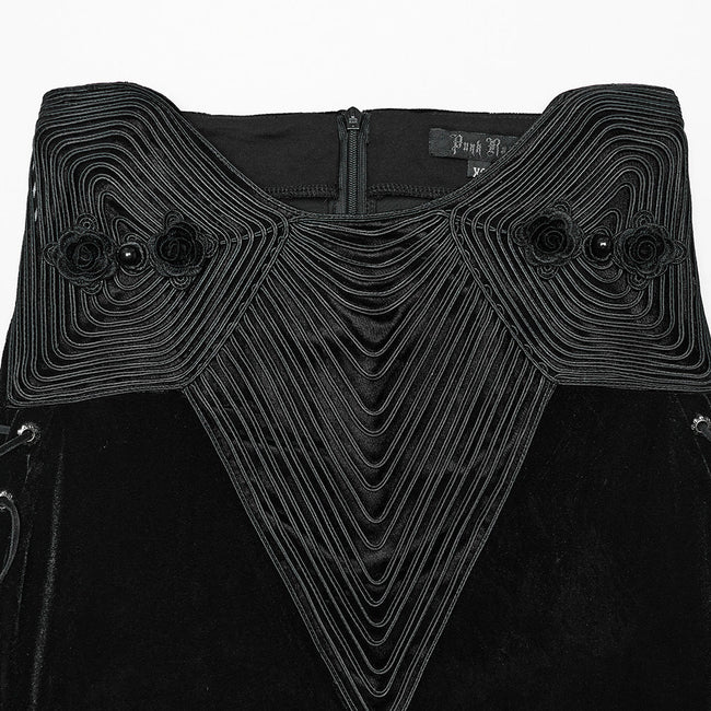 Goth velvet fishtail skirt