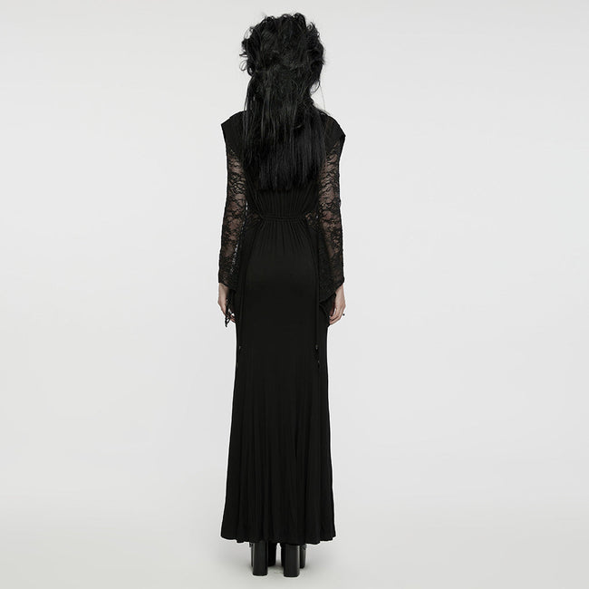 Low neck goth hollow formal dress