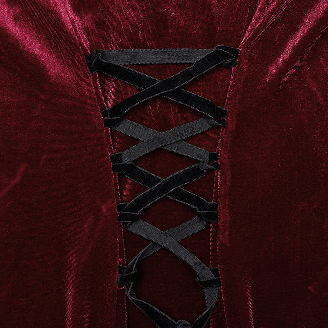 Goth Sexy Velvet Lace Dress