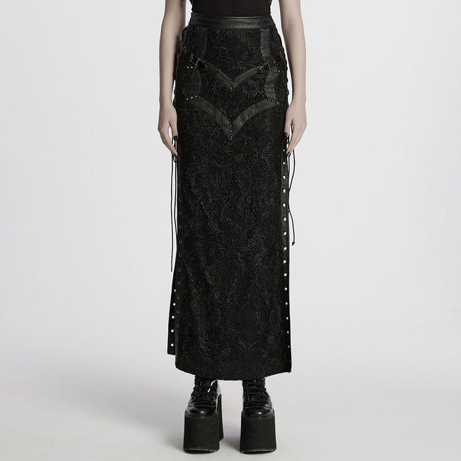 Gothic visual lace skirt