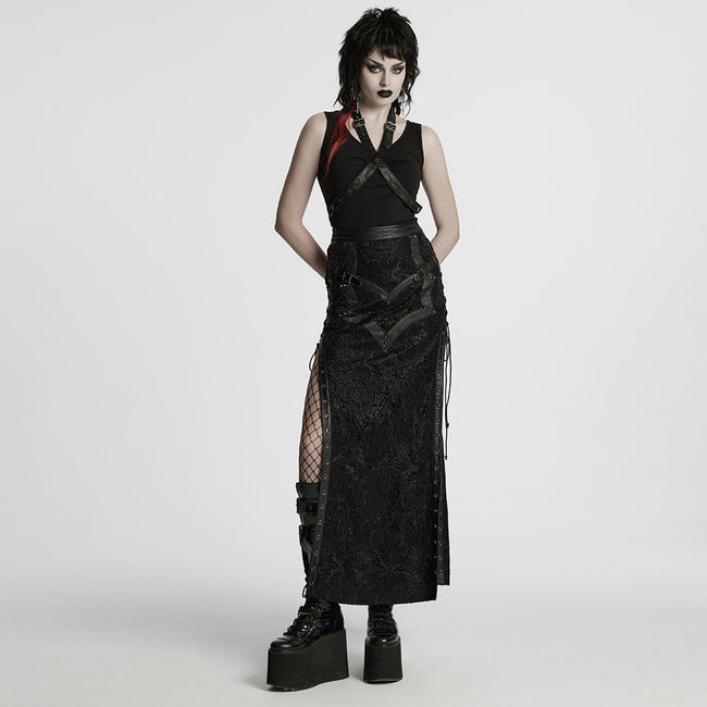 Gothic visual lace skirt