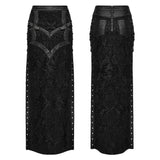 Gothic visual lace skirt
