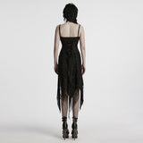 Goth irregular split dress
