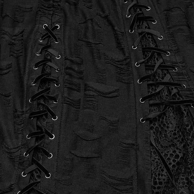 Goth irregular split dress