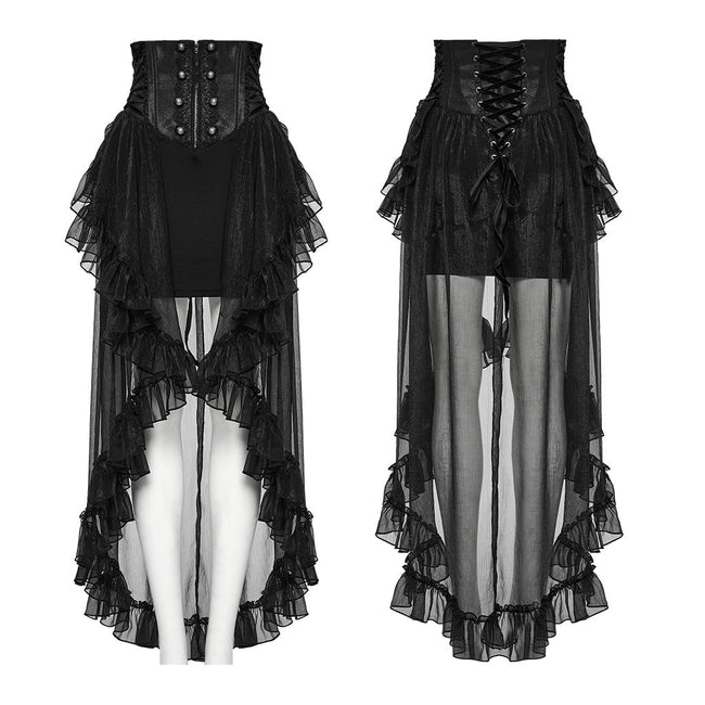 Gothic Romantic Chiffon Skirt
