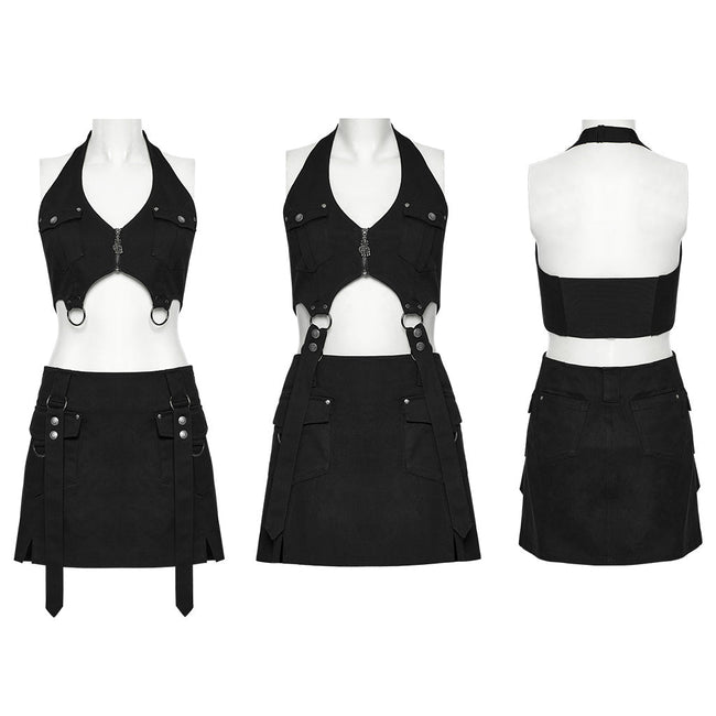 Punk halter neck dress