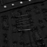 Decadent punk denim skirt