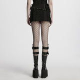 Decadent punk denim skirt