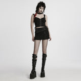 Decadent punk denim skirt