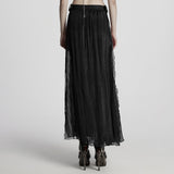 Gothic sexy goddess chiffon long skirt