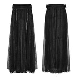 Gothic sexy goddess chiffon long skirt