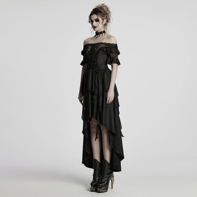 Gothic Elf Off Shoulder Dress
