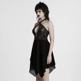 Punk halter neck dress