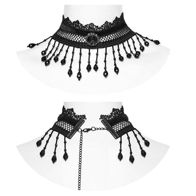 GOTH Pearl Tassel Choker