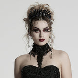 Gothic Gorgeous Black Crystal Headband
