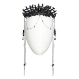 Gothic Gorgeous Black Crystal Headband