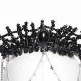 Gothic Gorgeous Black Crystal Headband