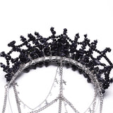 Gothic Gorgeous Black Crystal Headband