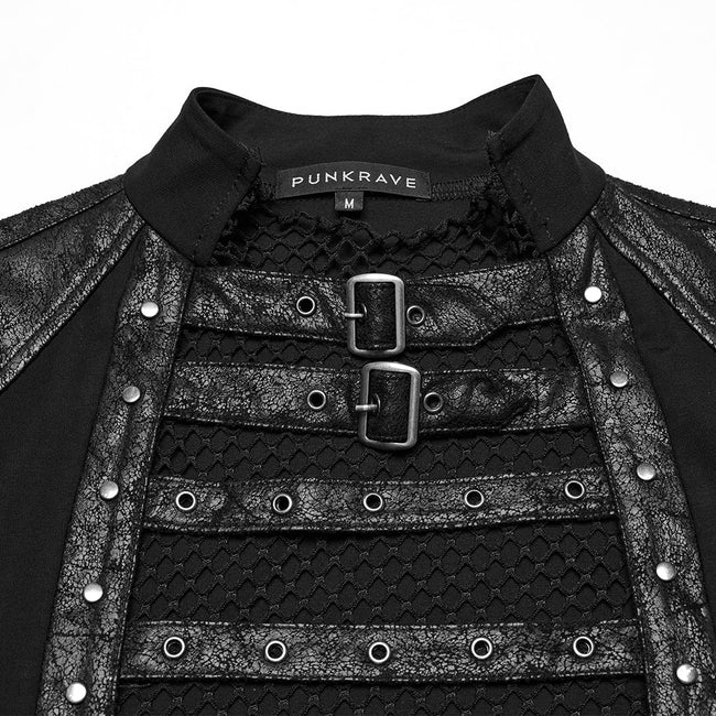 Punk visual personality mesh vest