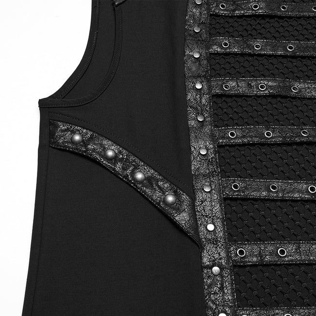 Punk visual personality mesh vest