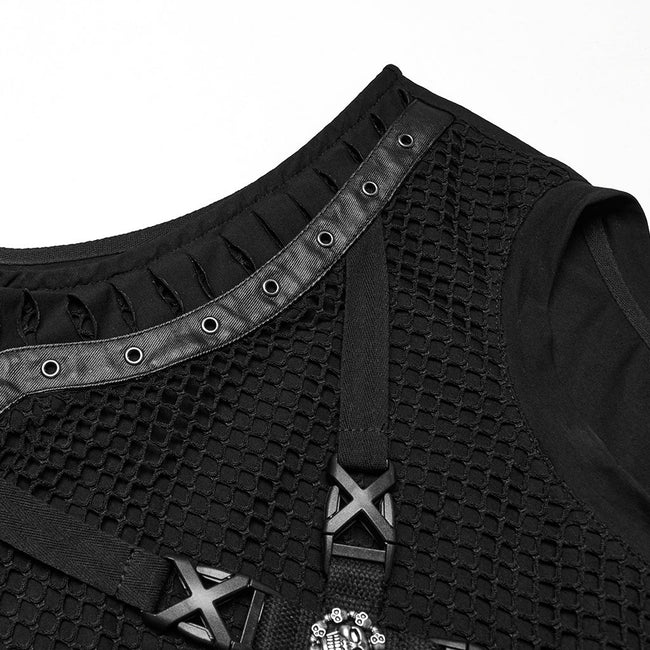 Punk cut webbings vest